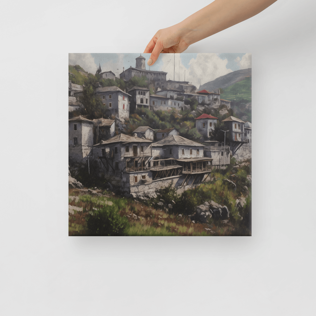 Gjirokastër Old Town - Digital Oil Print on Canvas - Image 2