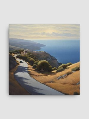 canvas-in-16x16-wall-65047b8e046a9.jpg Llogara Pass Seascape - Digital Oil Print on Canvas