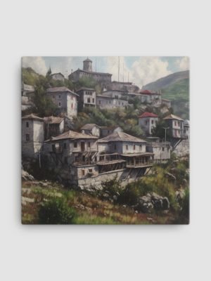 Gjirokastër Old Town - Digital Oil Print on Canvas