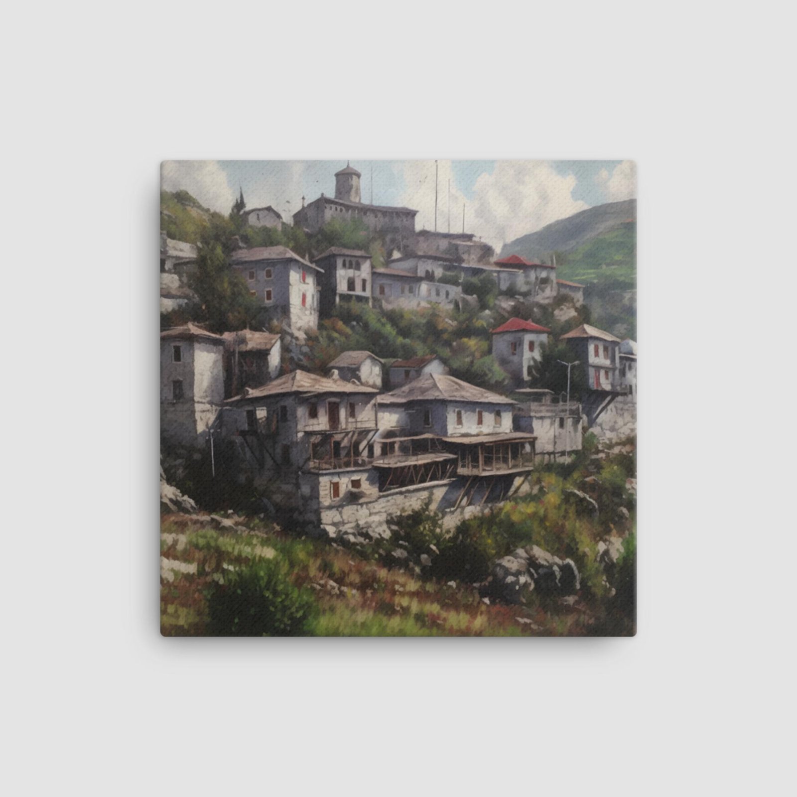 Gjirokastër Old Town - Digital Oil Print on Canvas - Image 10